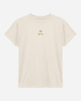 T-shirt ricamo lurex con strass in viscosa