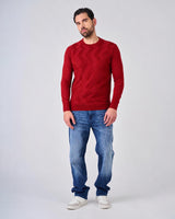 Maglia girocollo con motivo jacquard