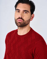 Maglia girocollo con motivo jacquard