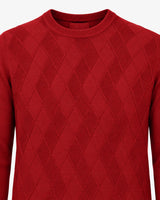 Maglia girocollo con motivo jacquard