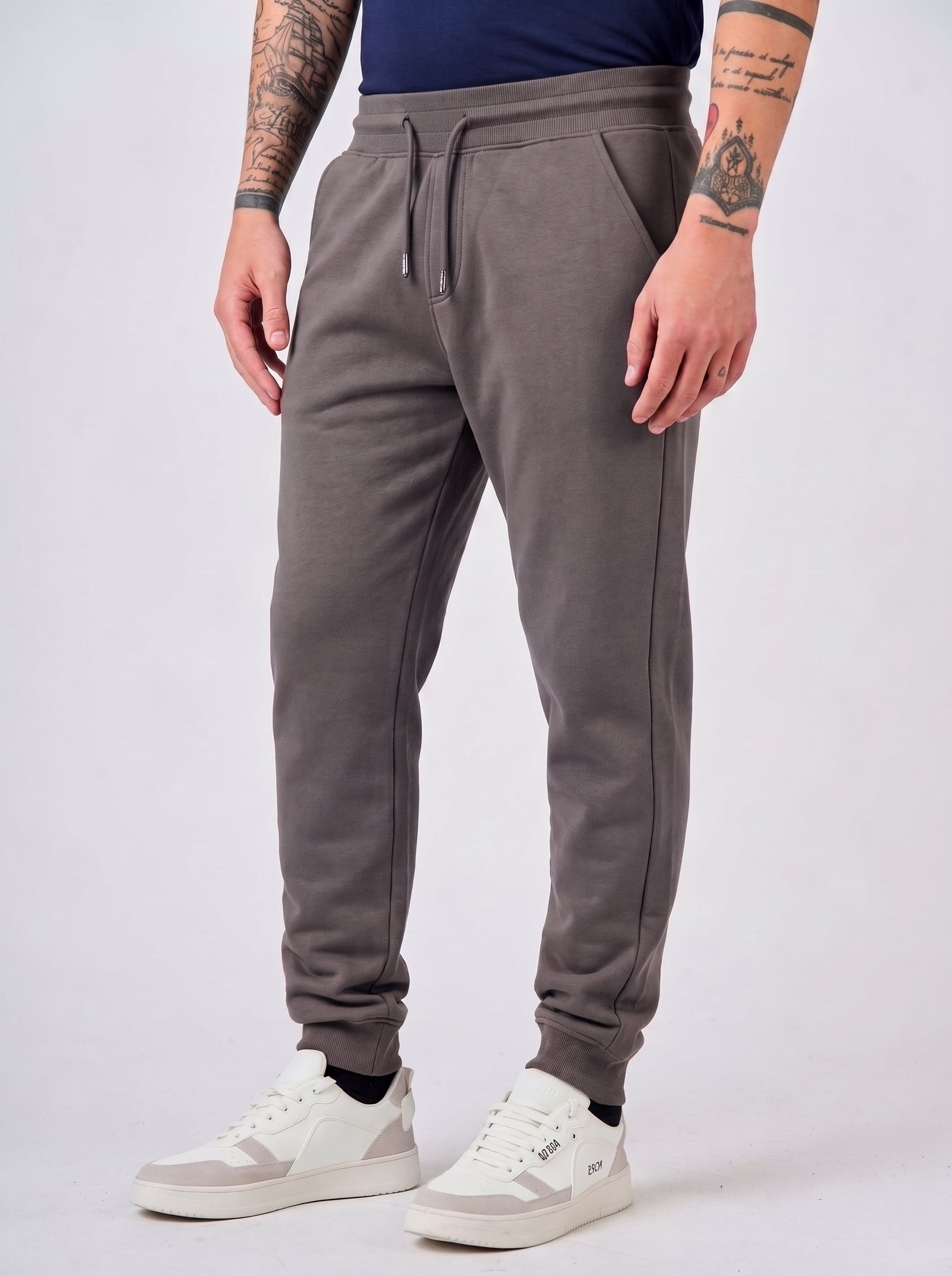 Pantaloni in felpa con fondo a coste