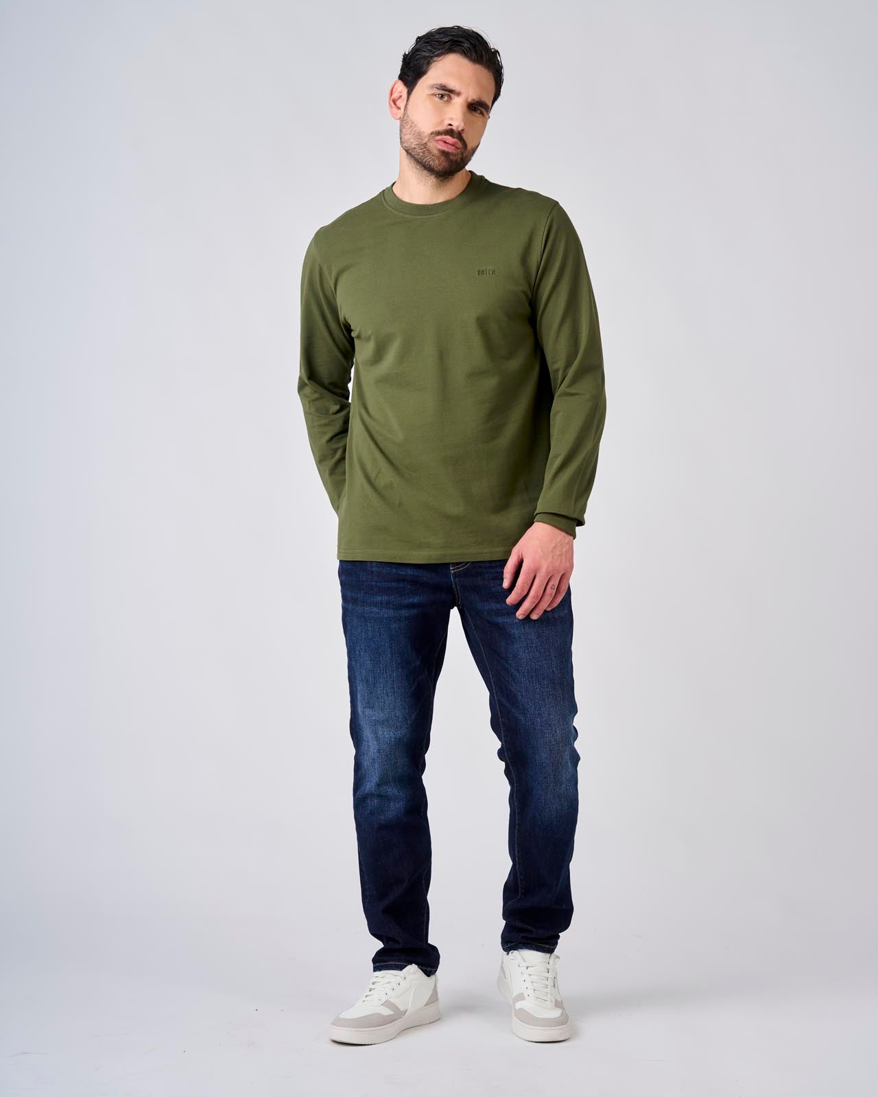T-shirt a maniche lunghe in piquet